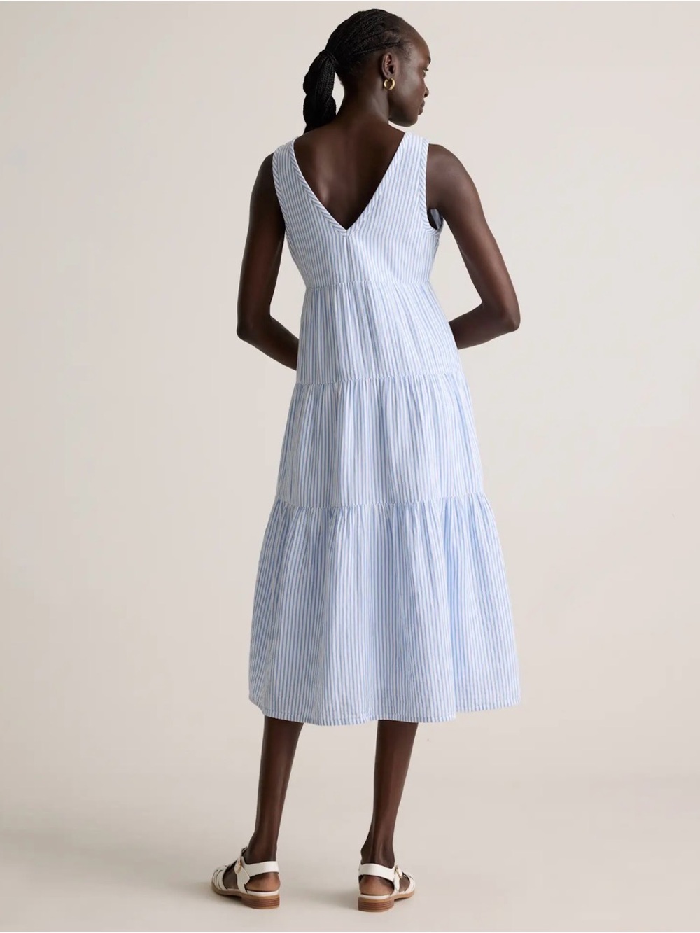 Quince NWT - 100% Organic Cotton Gauze Tiered Maxi Dress - size M - Picture 4 of 9